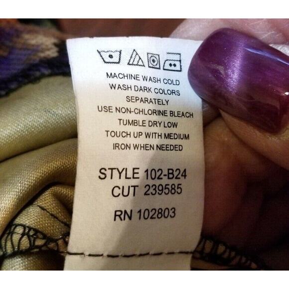 VTG-Briggs New York -Long Sleeve Women's Blazer Jacket Floral Button Up Size M - Picture 6 of 6